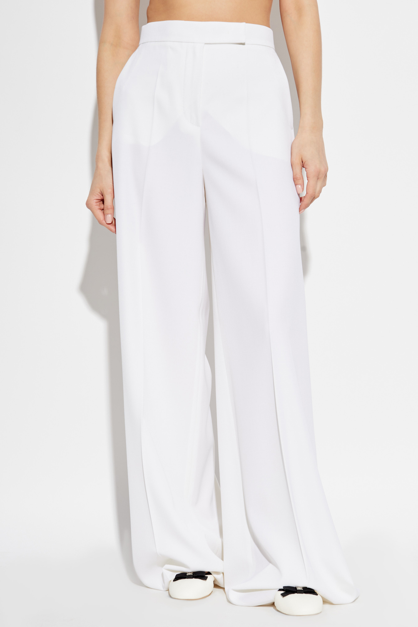 Cream Creased trousers Ninfa Max Mara - Vitkac AS